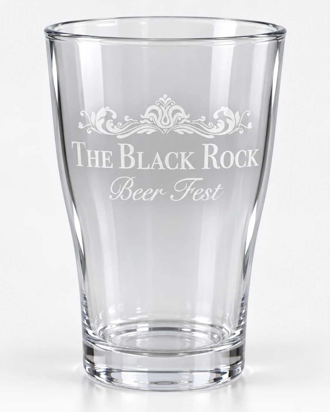 The Black Rock Beer Fest engraved glass